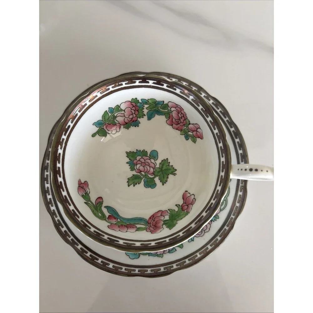 Coalport Indian Tree Fine Boan China Cup & Saucer Set EXCELLENT